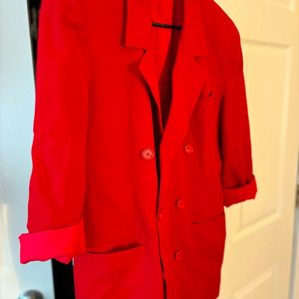 Christian Dior red vintage blazer size 8